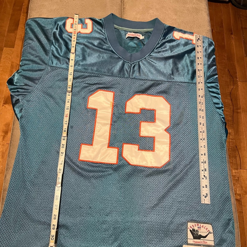 Dan Marino Teal Football Jersey with Number 13 a vintage jersey - Picture 2 of 14